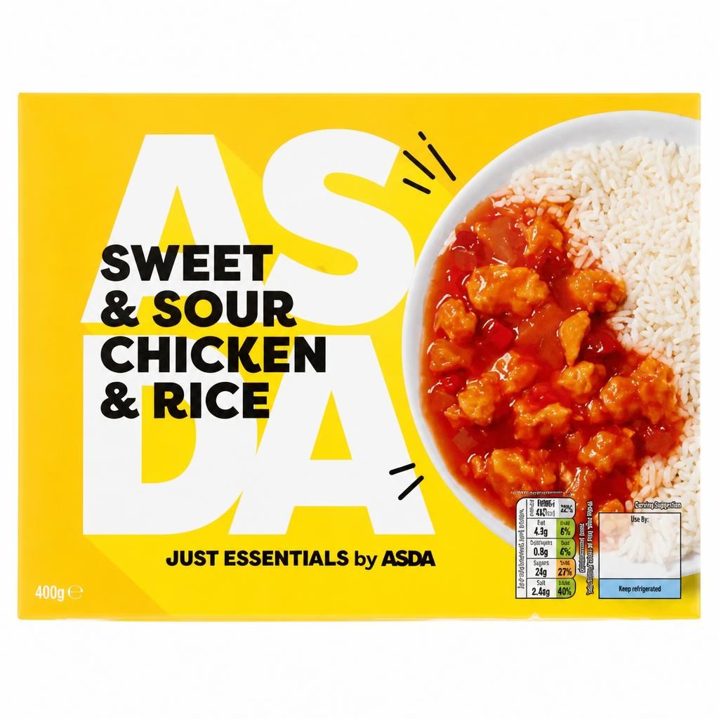 JUST ESSENTIALS by ASDA Sweet & Sour Chicken & Rice 400g