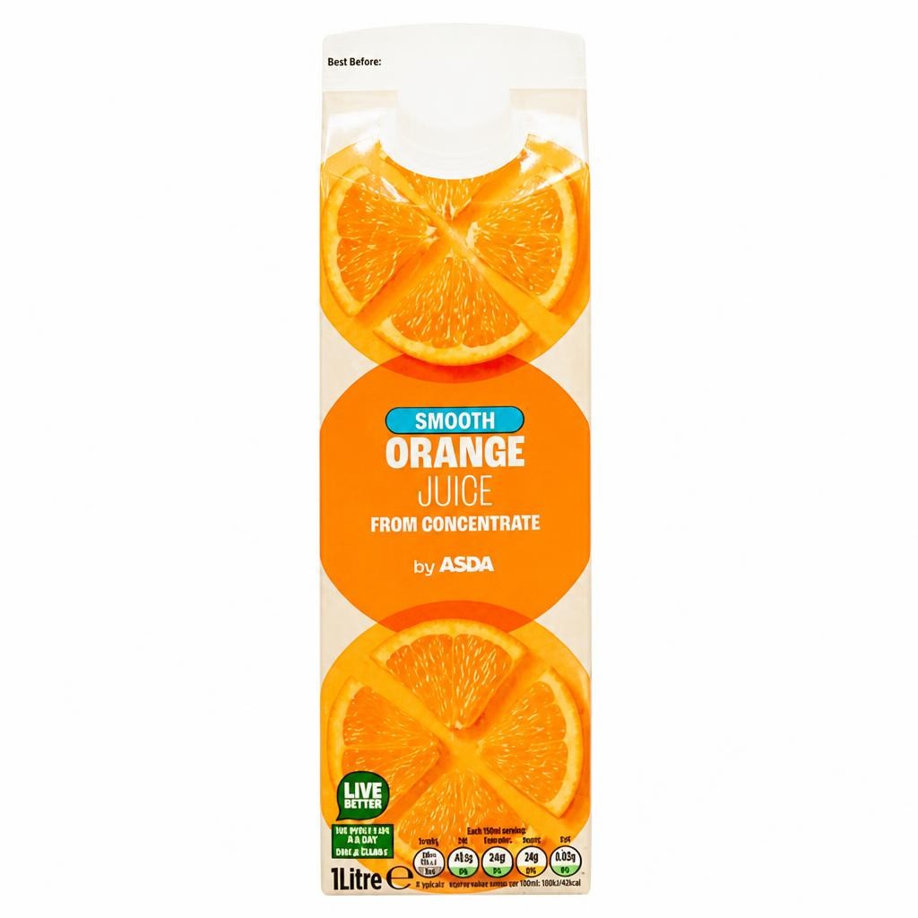 ASDA Smooth Orage Juice 1 Litre