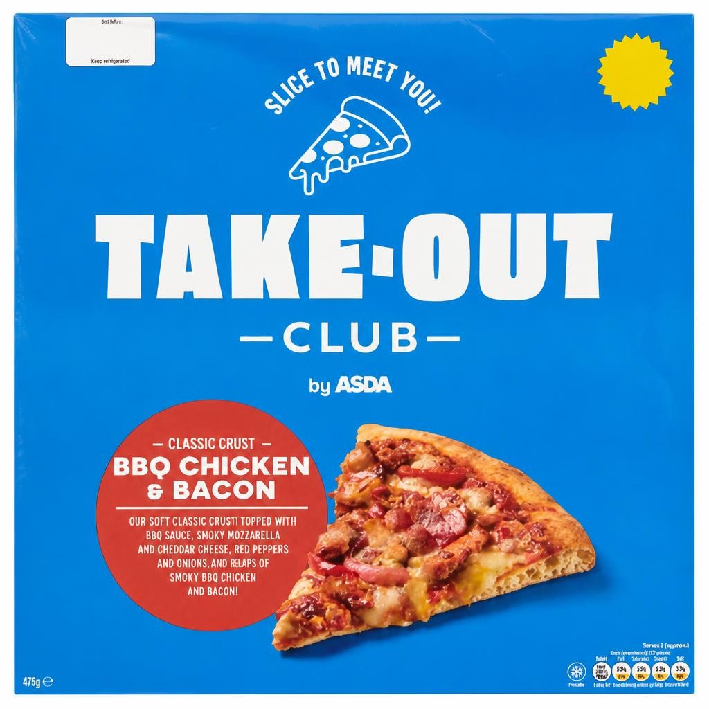 Takeout Club by ASDA Classic Crust BBQ Chicken & Bacon 475g