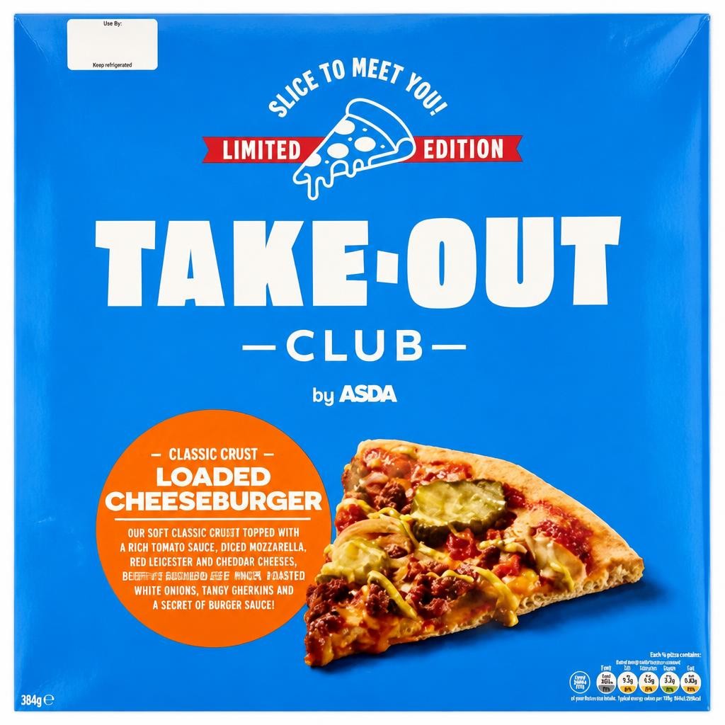 Takeout Club by ASDA Take-Out Club by  Limited Edition Classic Crust Loaded Cheeseburger 504g
