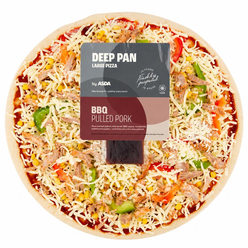ASDA BBQ Pork Large Deep Pan Pizza 1011g