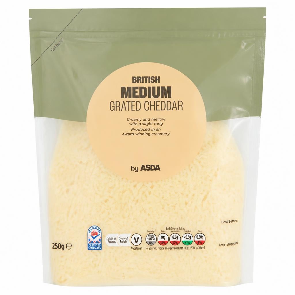 ASDA British Medium Grated Cheddar 250g