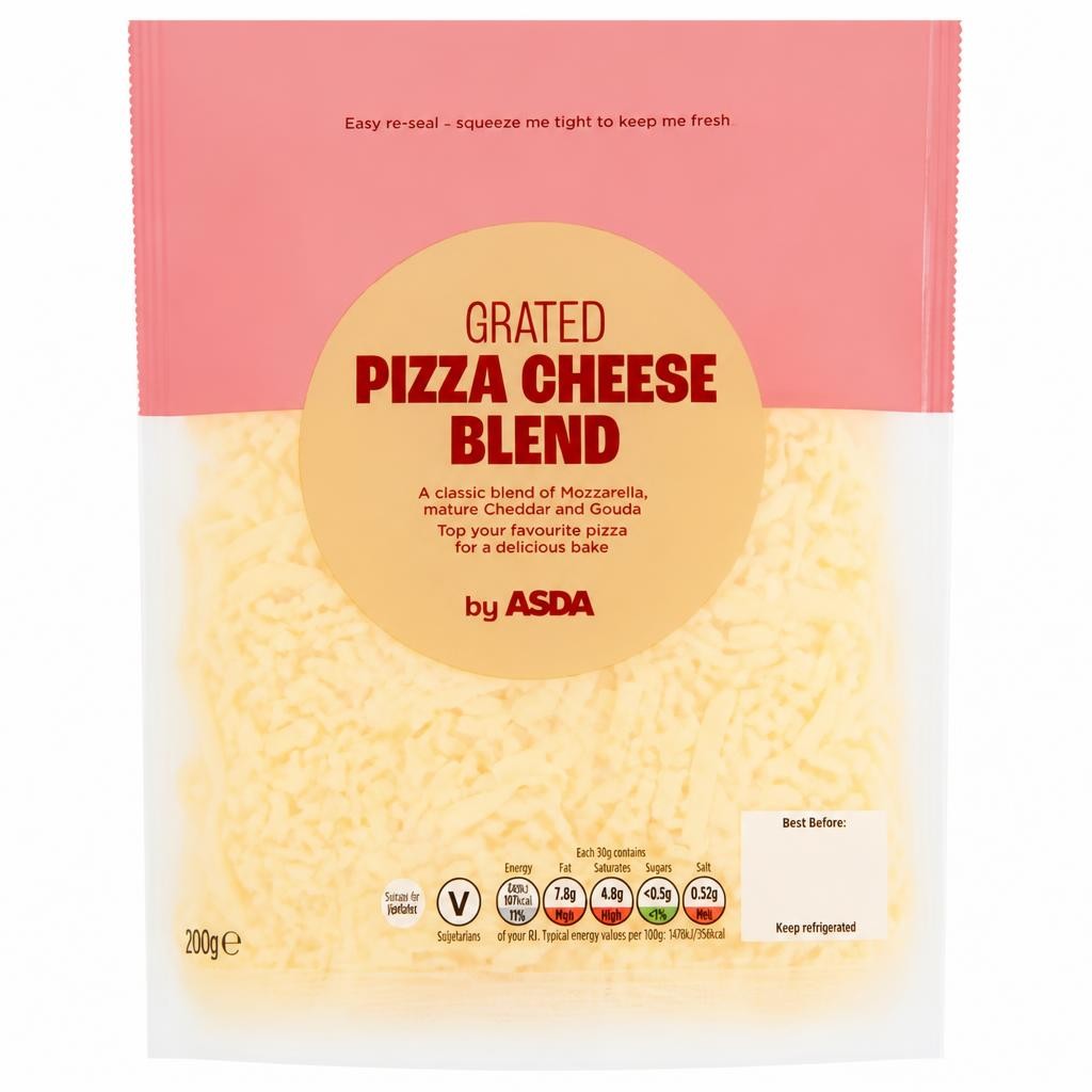 ASDA Grated Pizza Cheese Blend 200g