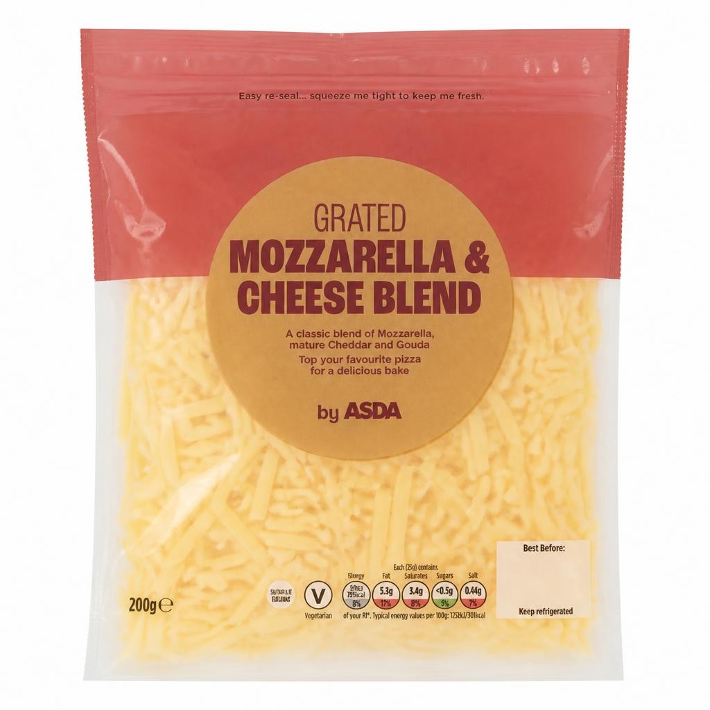 ASDA Grated Mozzarella & Cheese Blend 200g