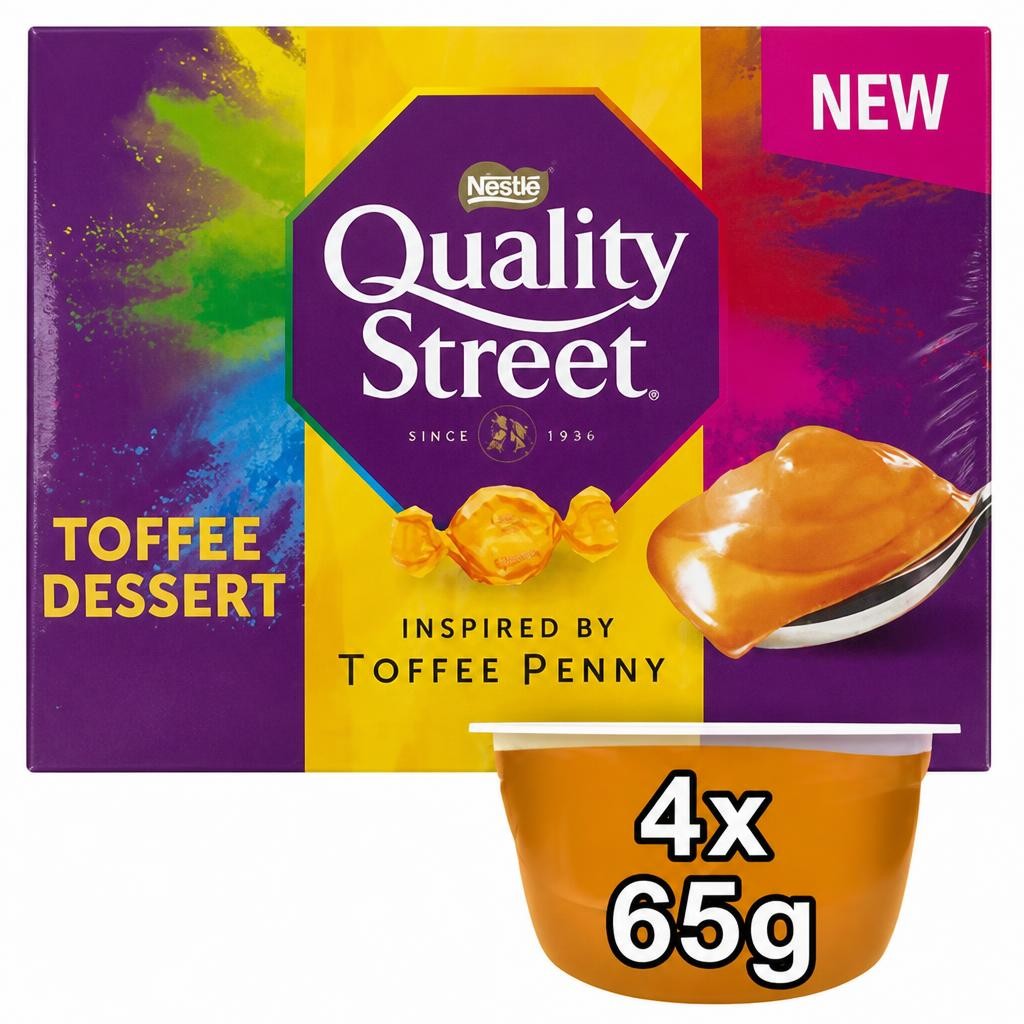 Quality Street Smooth & Creamy Toffee Dessert 4 x 65g (260g)