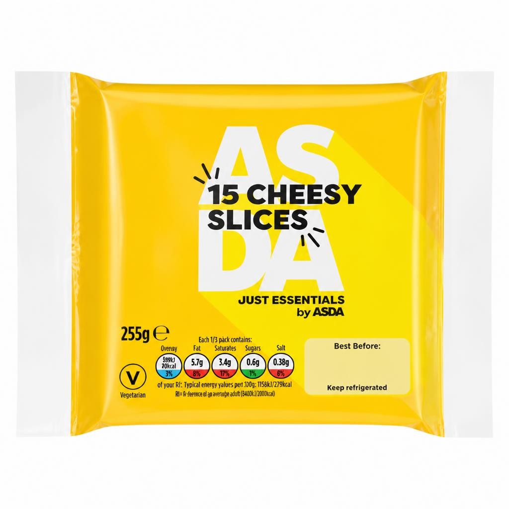 JUST ESSENTIALS by ASDA 15 Cheesy Slices 255g