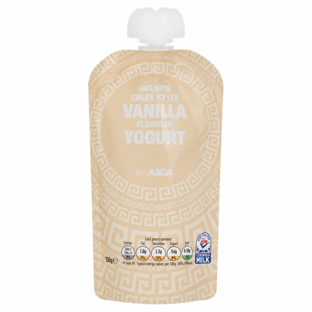 ASDA Creamy Greek Style Vanilla Flavour Yogurt 130g
