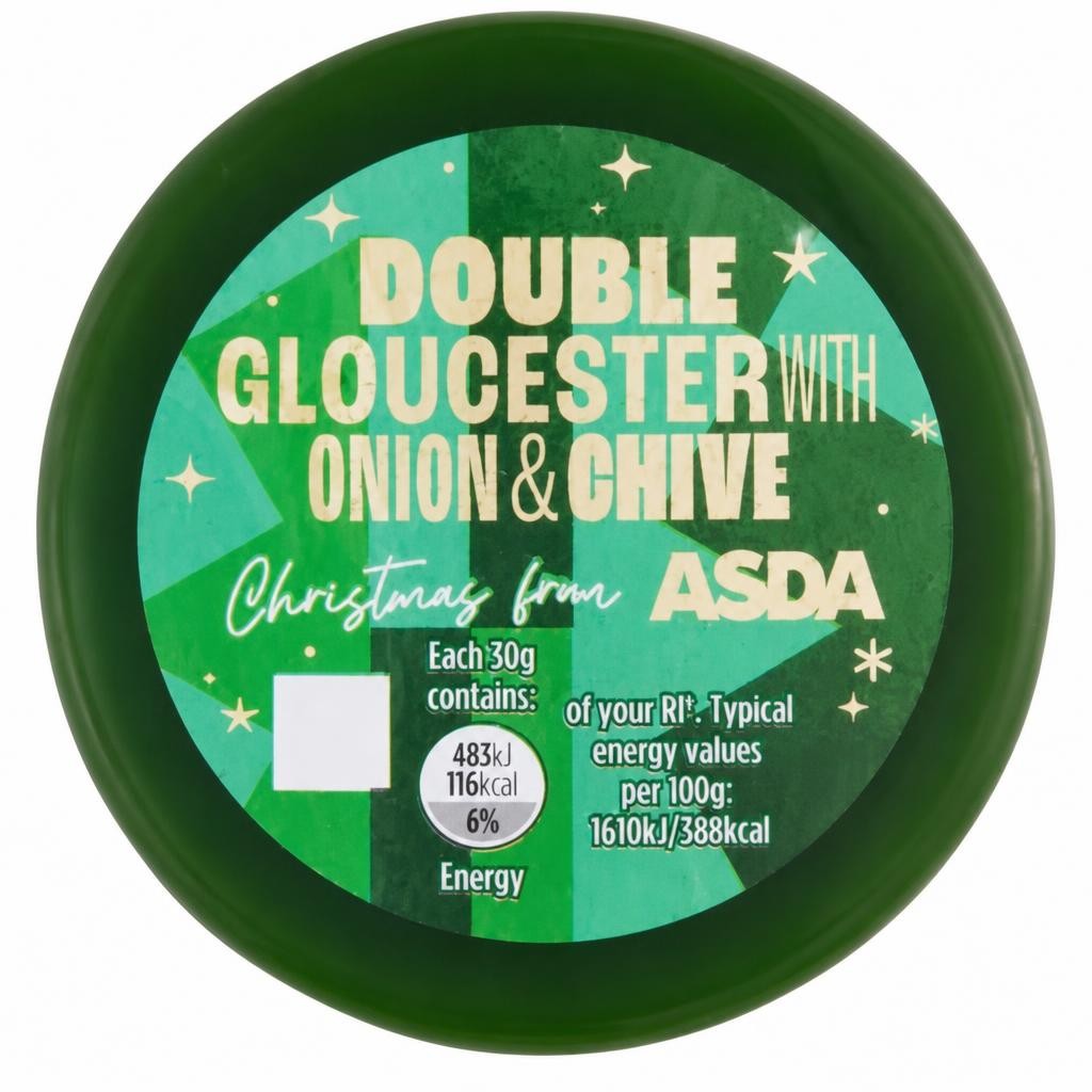 ASDA Double Gloucester, Onion and Chive 90g