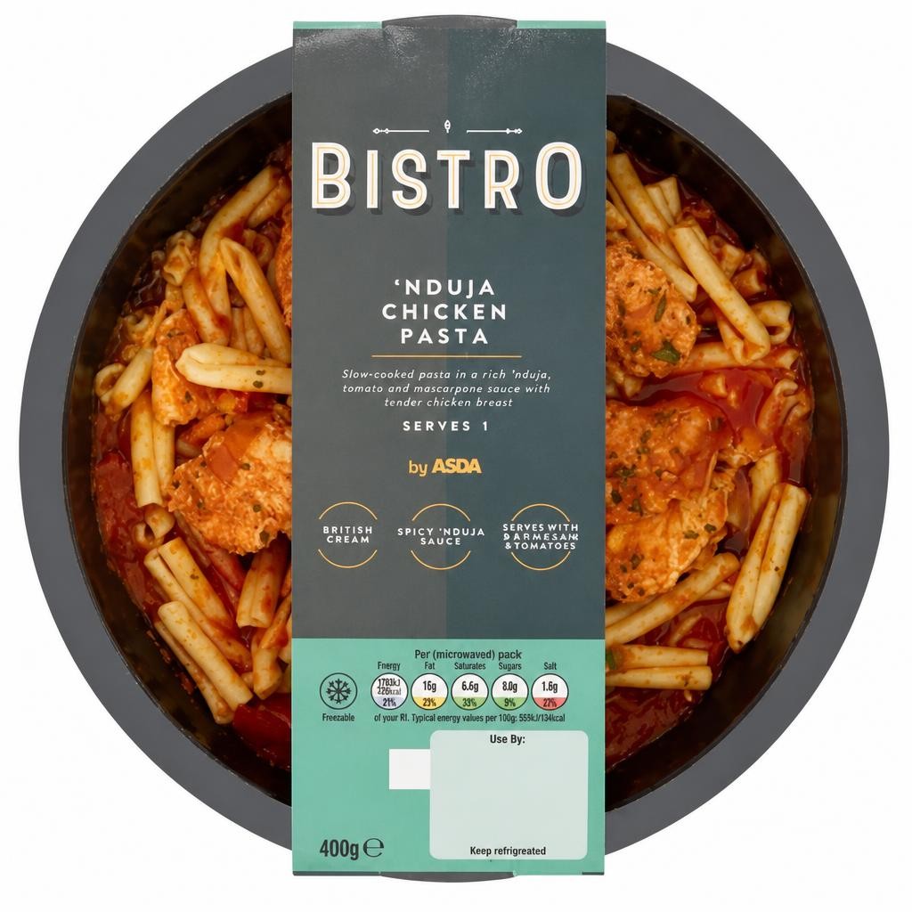 Bistro by ASDA 'Nduja Chicken Pasta 400g