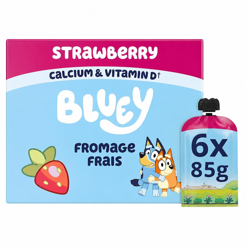 Bluey Strawberry Fromage Frais 6 x 85g (510g)