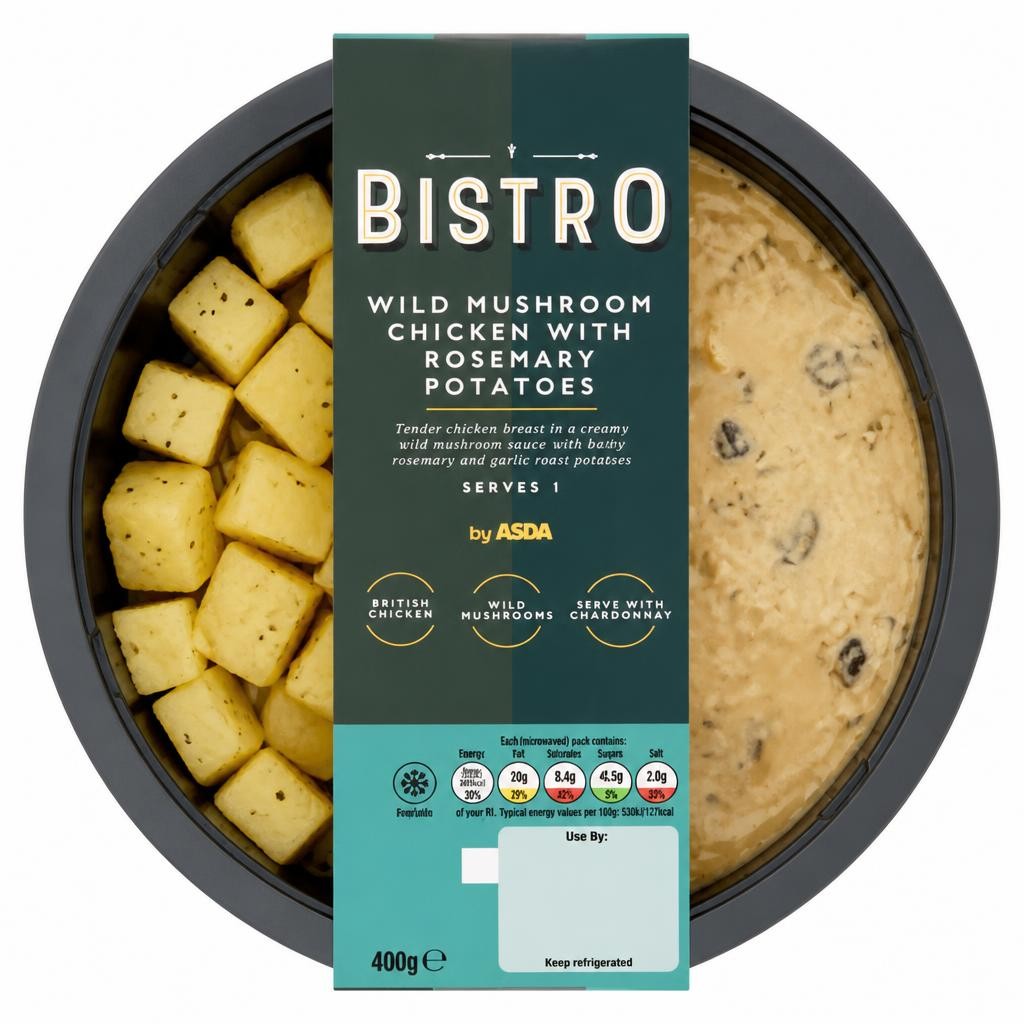 Bistro by ASDA Wild Mushroom Chicken with Rosemary Potatoes 400g