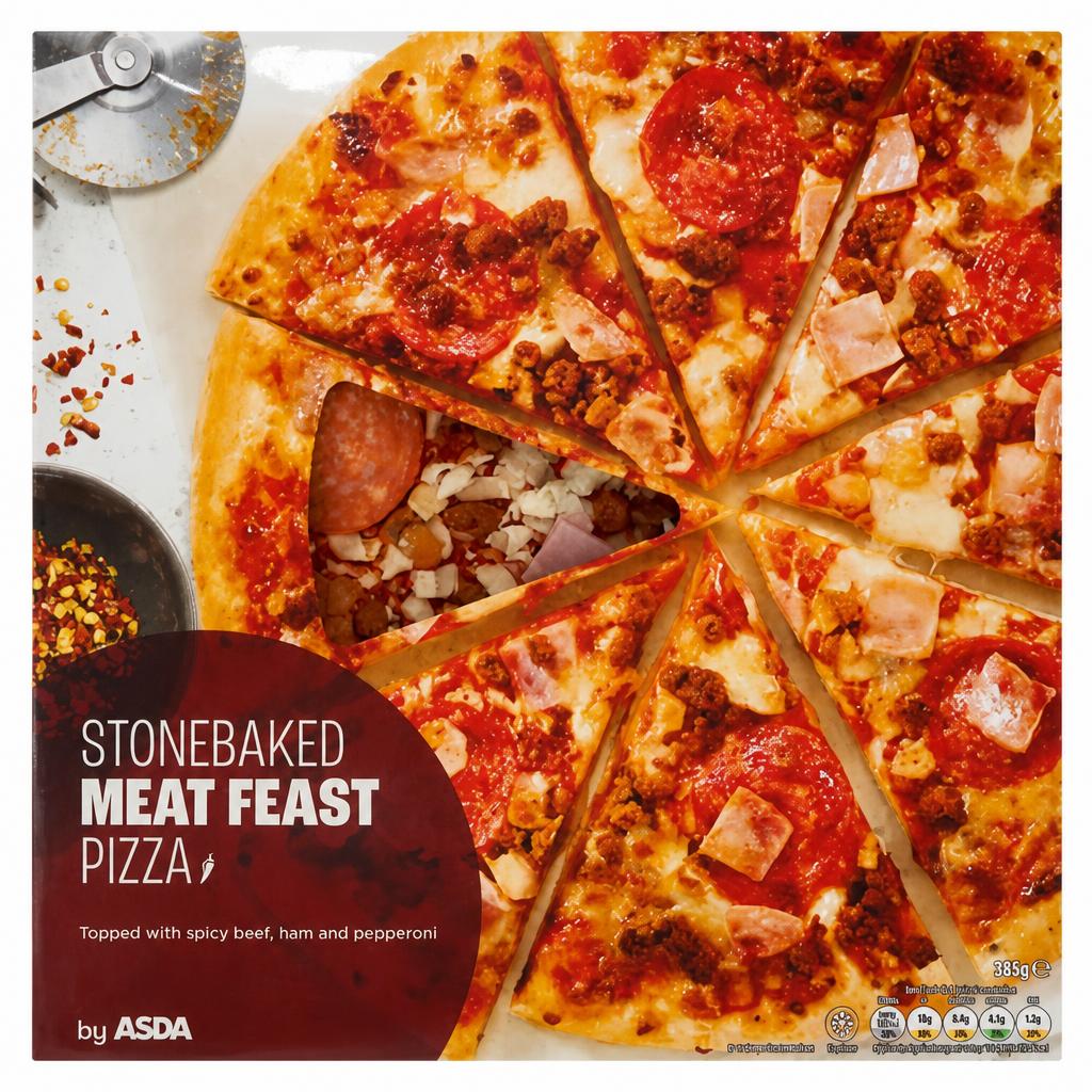 ASDA Stonebaked Meat Feast Pizza 345g