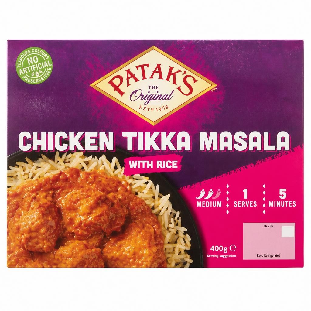 Patak's The Original Chicken Tikka Masala with Rice 400g