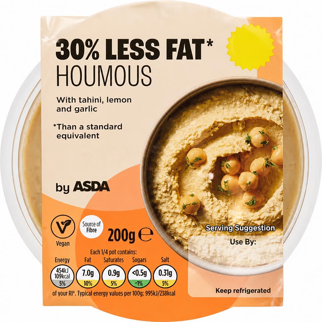 ASDA 30% Less Fat Houmous 200g