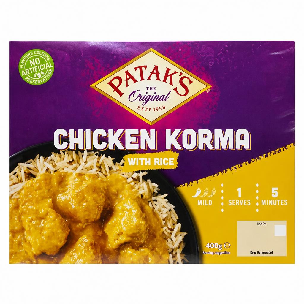 Patak's The Original Chicken Korma with Rice 400g
