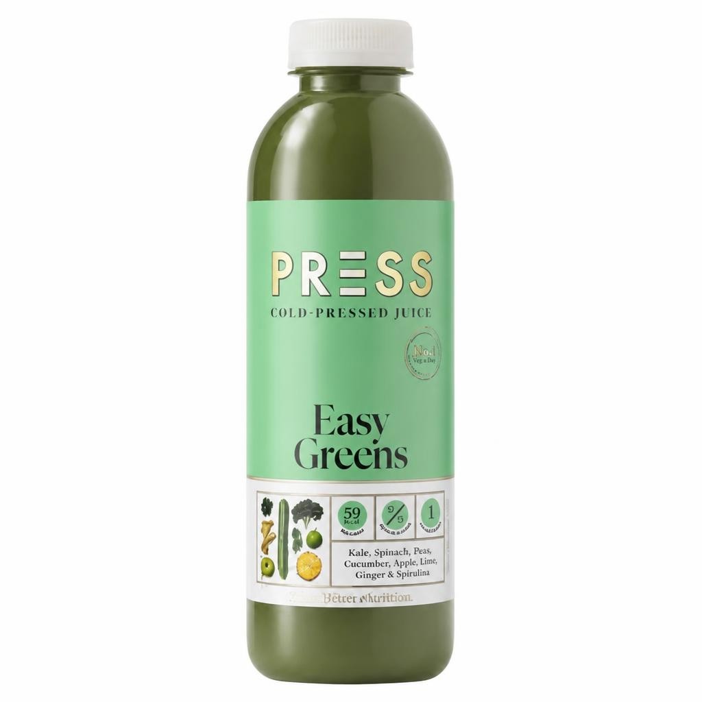 PRESS Healthfoods Easy Green Cold-Pressed Juice 750ml