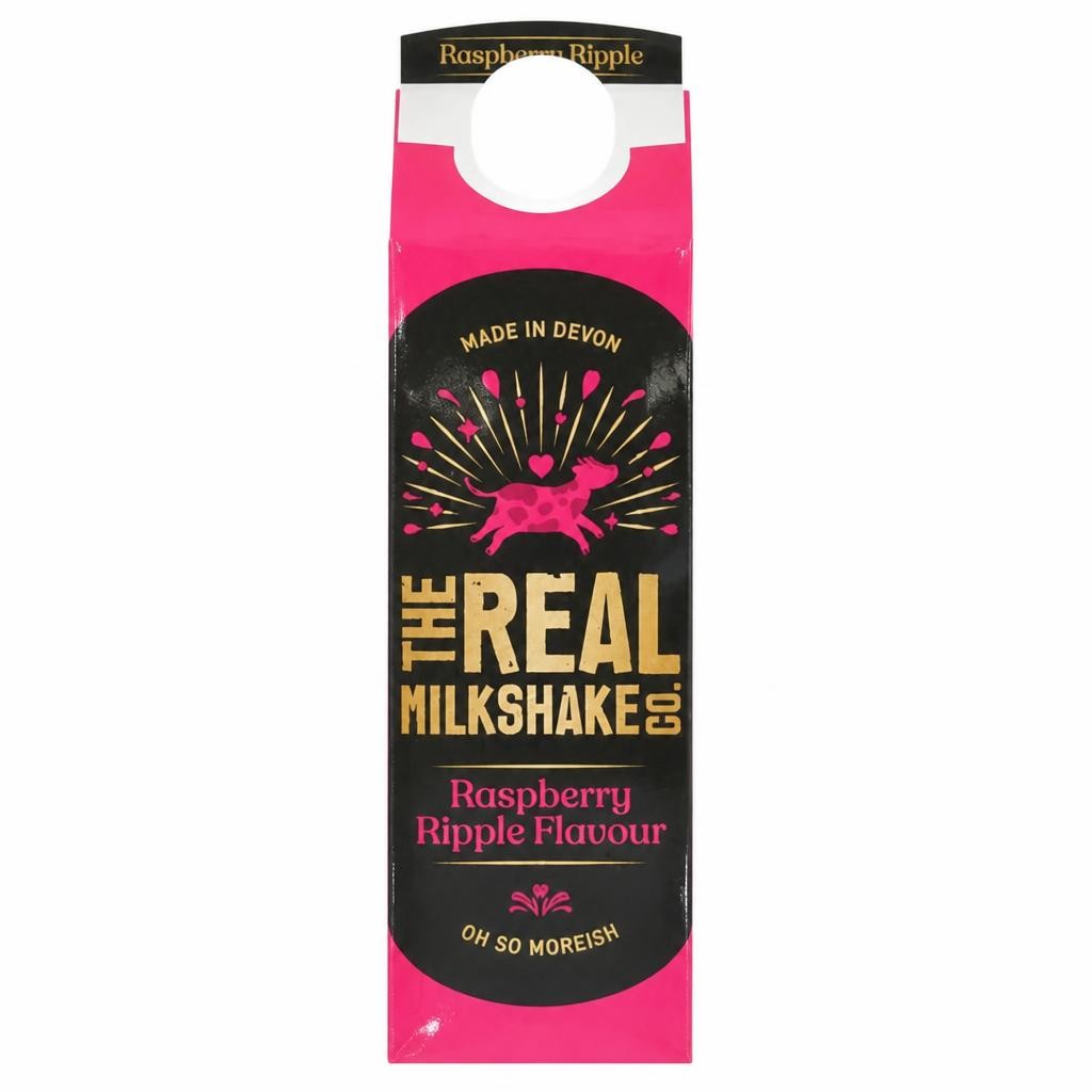 The Real Milkshake Company Raspberry Ripple Flavour 1 Litre