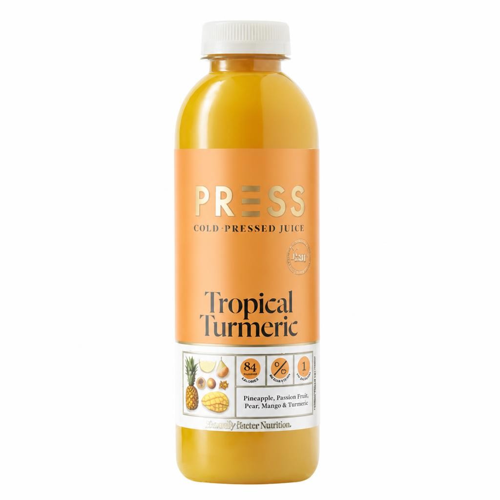 PRESS Healthfoods Tropical Turmeric Cold-Pressed Juice 750ml