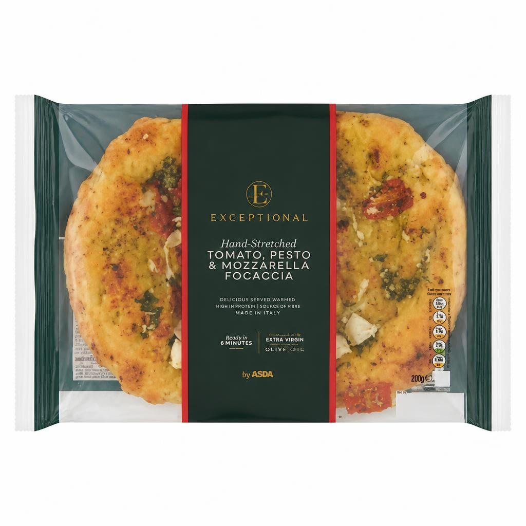 Exceptional by ASDA Exceptional by ASDA Tomato, Pesto & Mozzarella Focaccia 320g