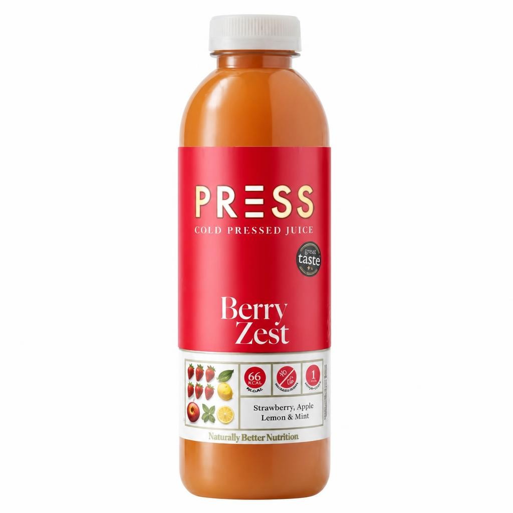 PRESS Healthfoods Berry Zest Cold-Pressed Juice 750ml