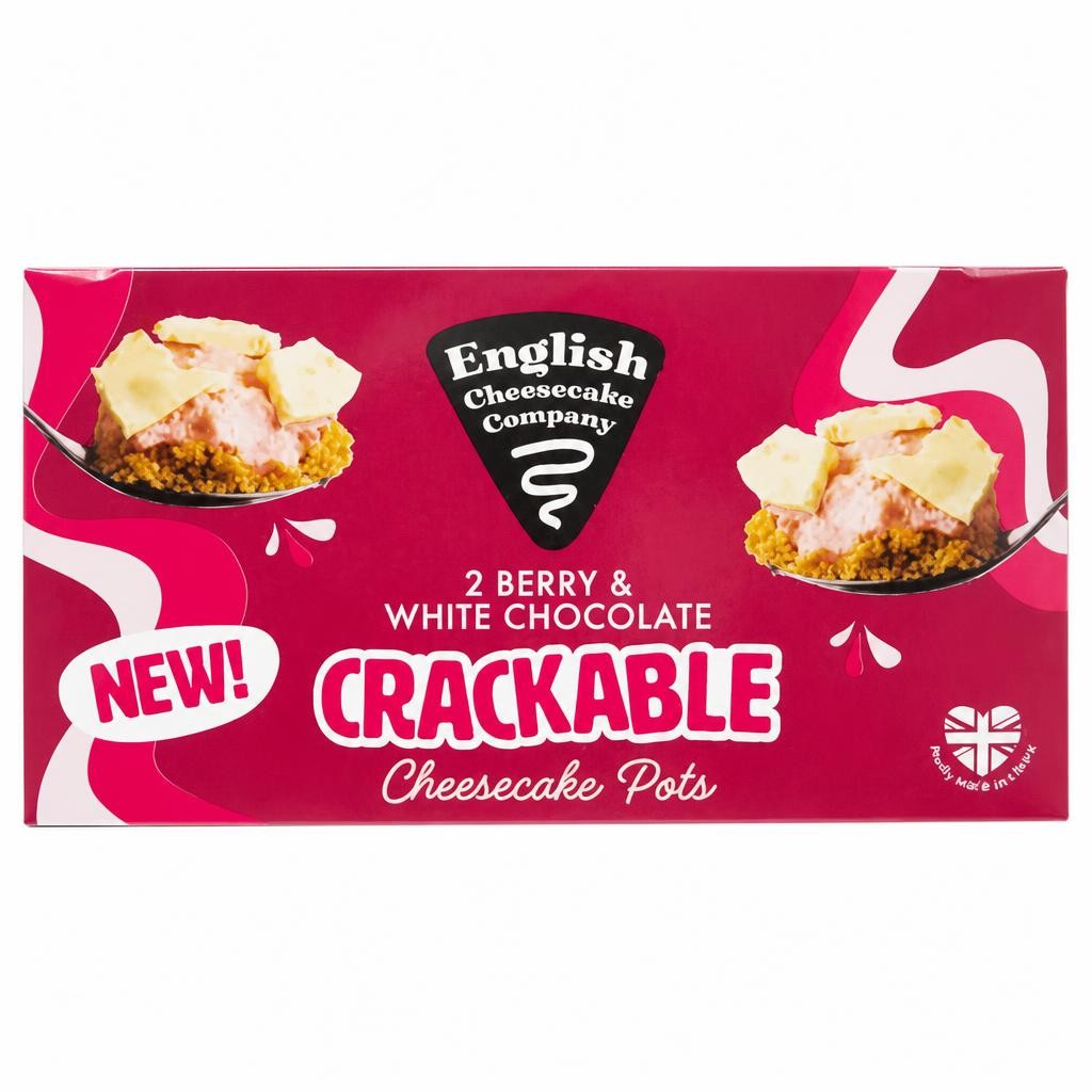 English Cheesecake Company Berry & White Chocolate Cheesecake Pots 2 x 90g (180g)