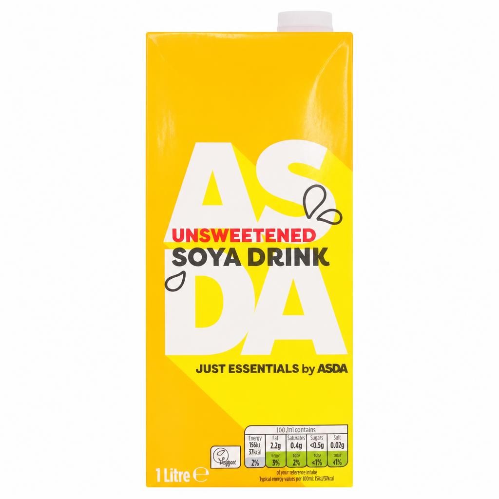 JUST ESSENTIALS by ASDA Unsweetened Soya Drink 1 Litre