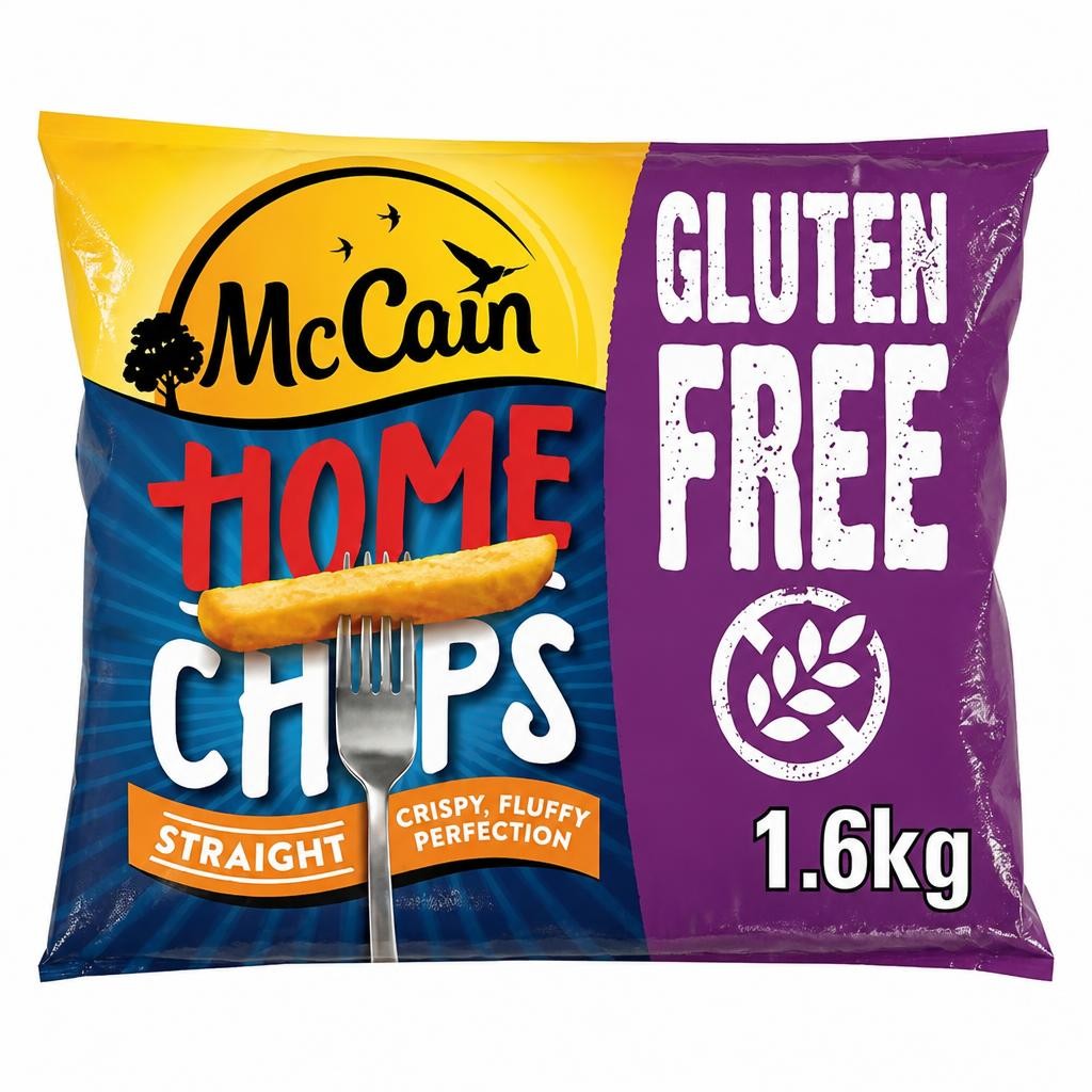 McCain Home Chips Gluten Free Straight Cut 1.6kg