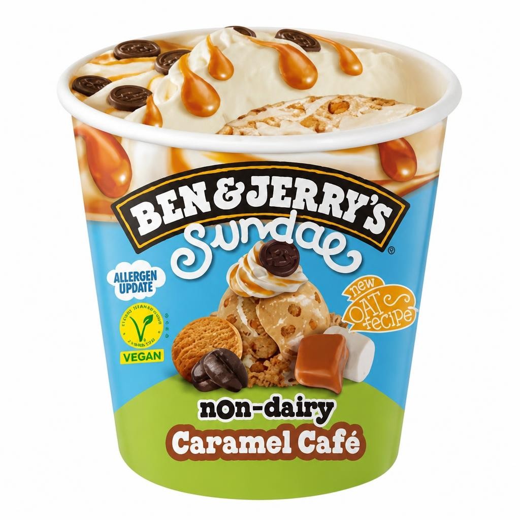 Ben & Jerry's Ice Cream Tub Non Dairy Caramel Café Sundae 427ml