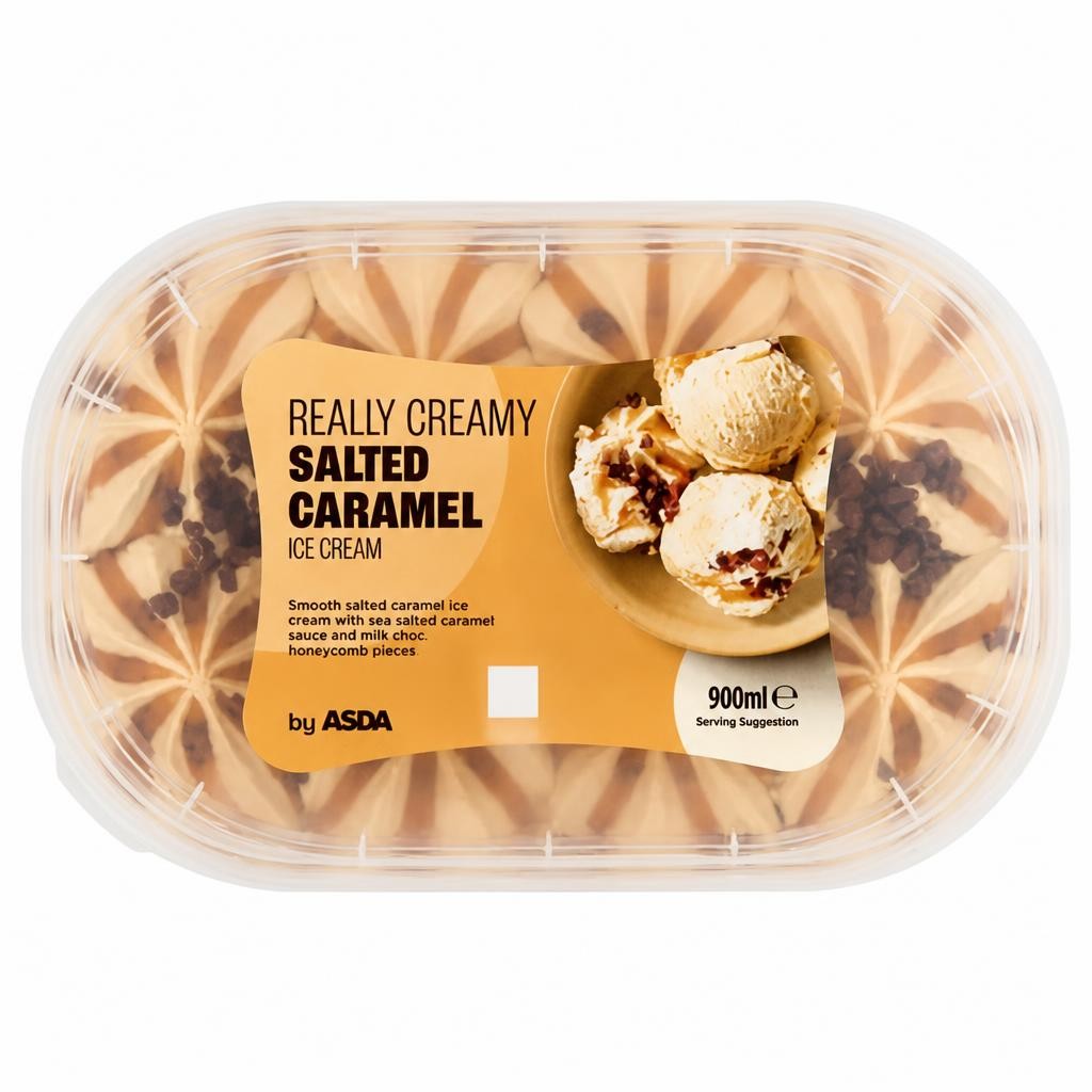 ASDA Really Creamy Salted Caramel Ice Cream 900ml