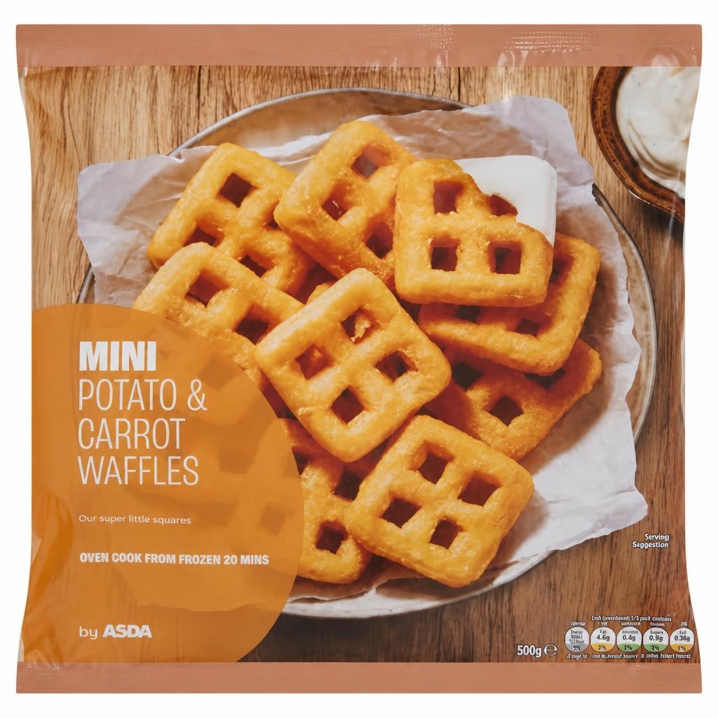 ASDA Mini Potato & Carrot Waffles 500g