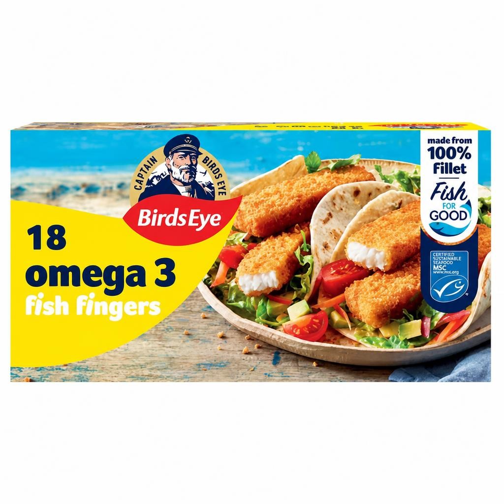 Birds Eye 18 Breaded Omega 3 Fish Fingers 504g