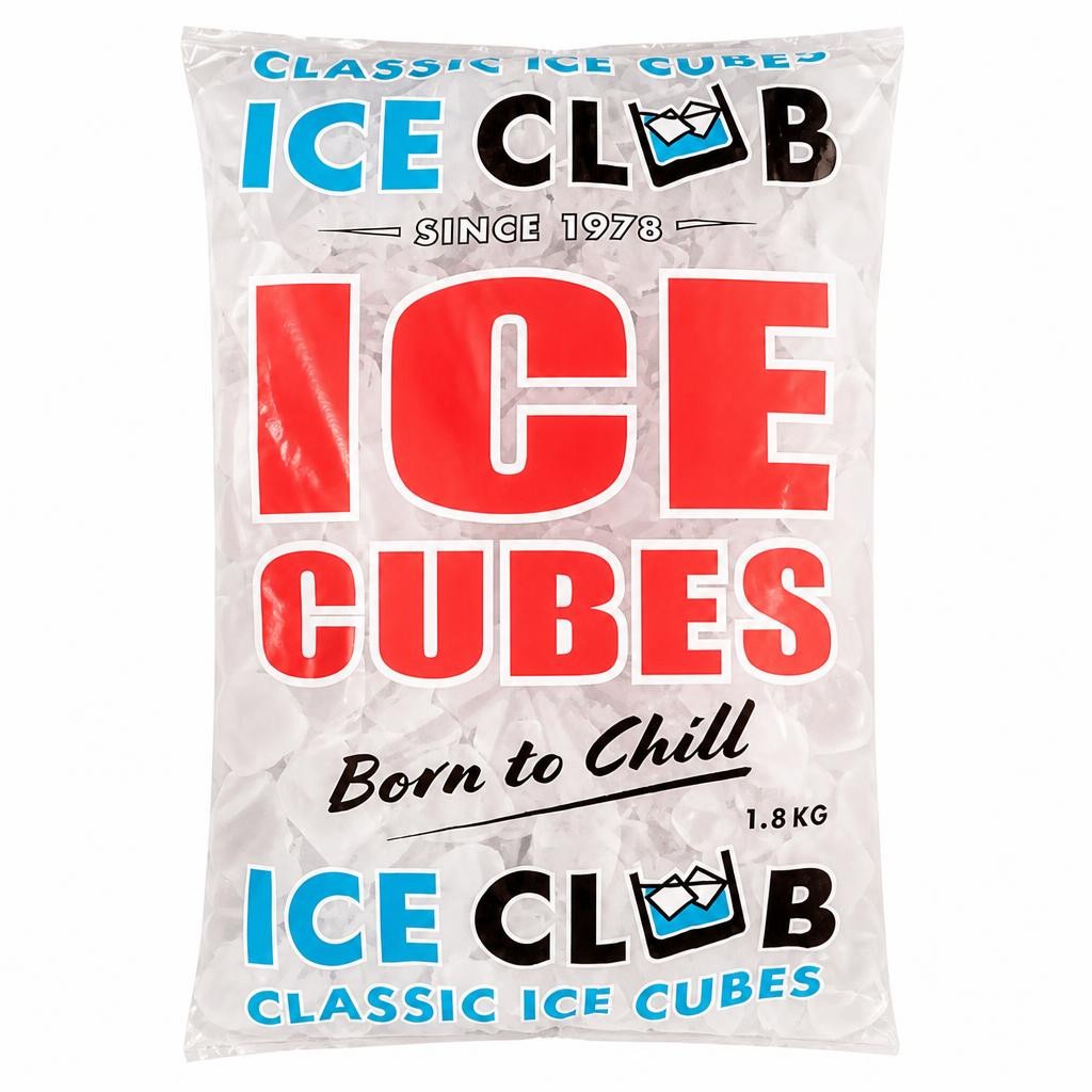 Ice Club Classic Ice Cubes 1.8kg