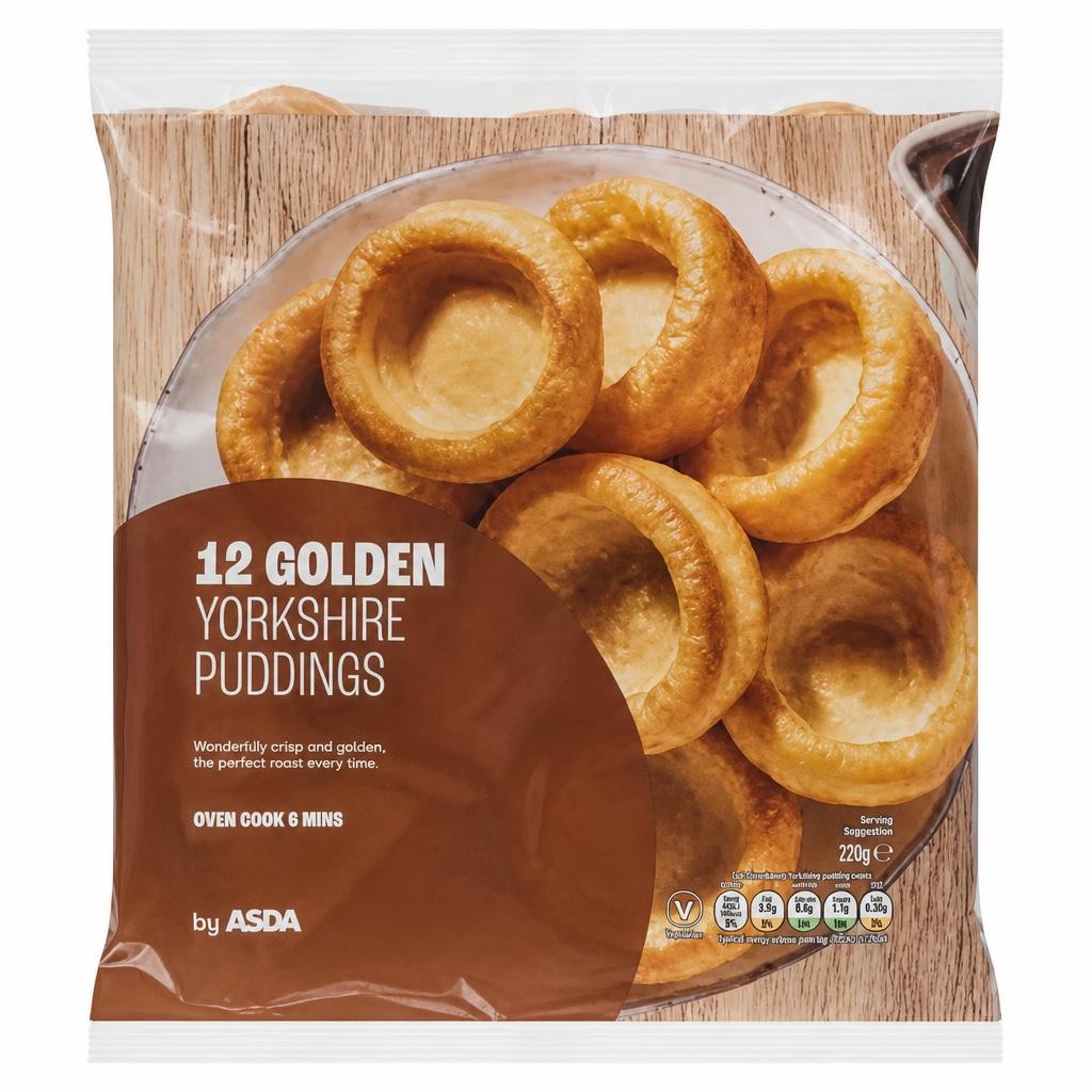 ASDA 12 Golden Yorkshire Puddings 220g