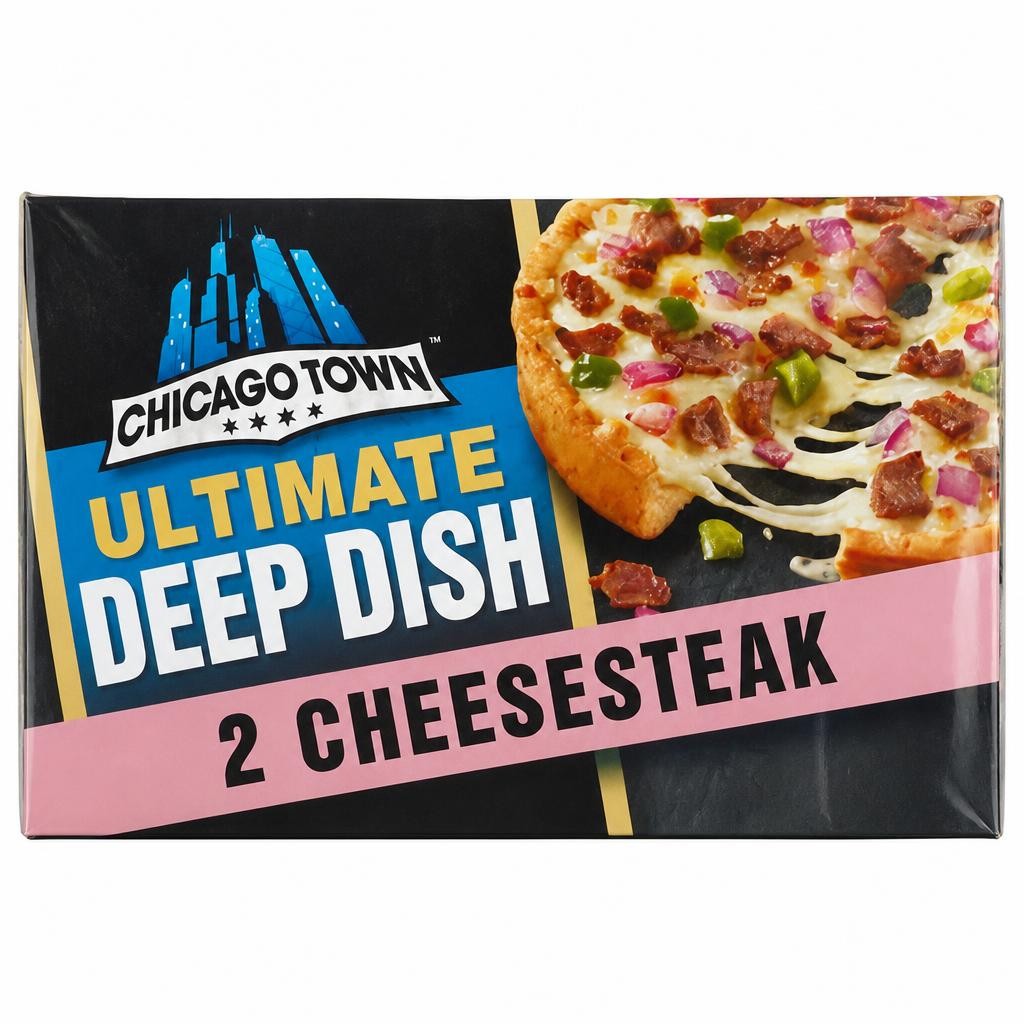 Chicago Town Ultimate Deep Dish Peppered Cheesesteak Pizza 2 x160g (320g)