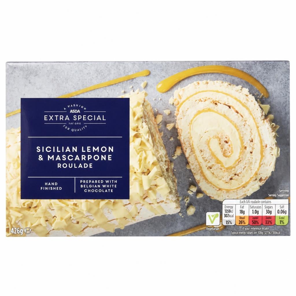 Exceptional by ASDA Hand Finished Sicilian Lemon & Mascarpone Roulade 426g