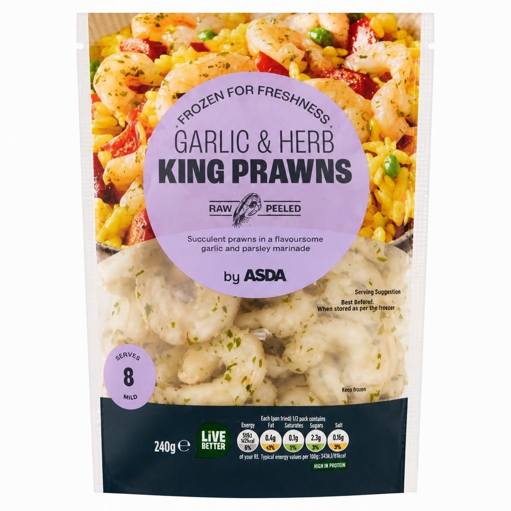 ASDA Garlic & Herb King Prawns 240g