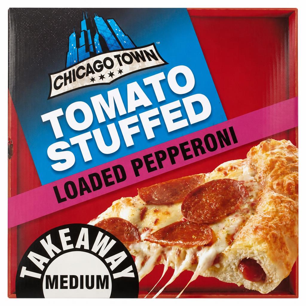 Chicago Town Takeaway Stuffed Crust Pepperoni Medium Pizza 490g