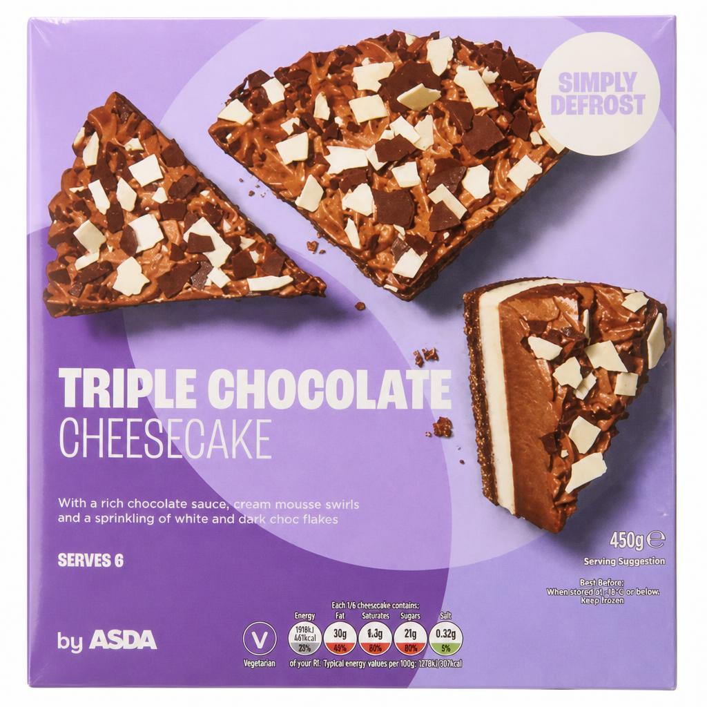 ASDA Triple Chocolate Cheesecake 450g