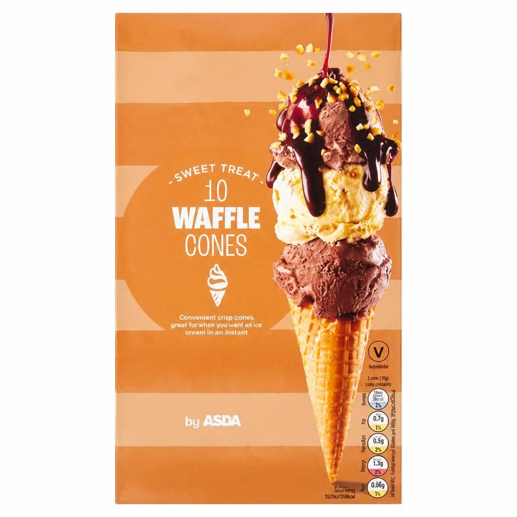 ASDA 10 Waffle Cones