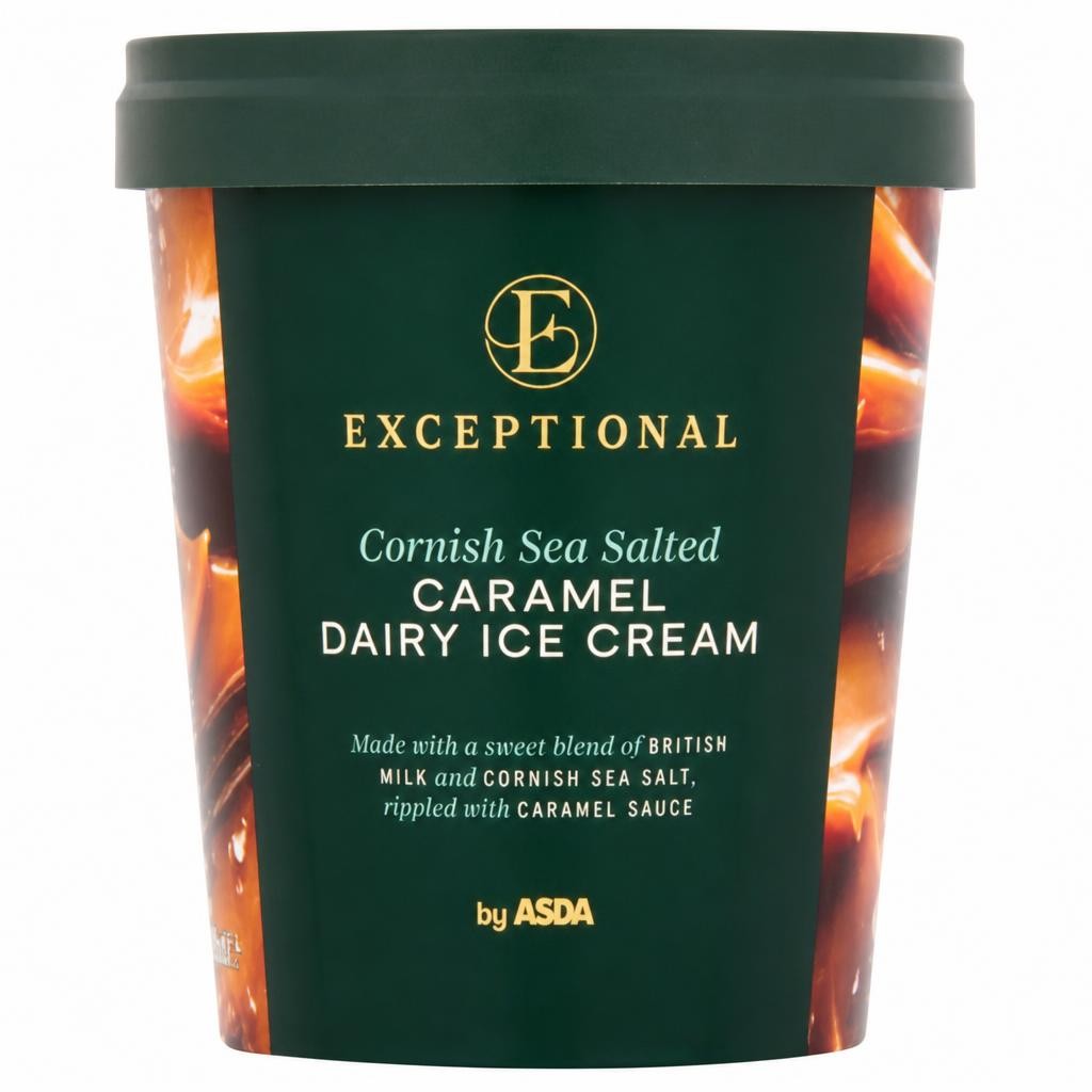 Exceptional by ASDA Cornish Sea Salted Caramel Dairy Ice Cream 500ml