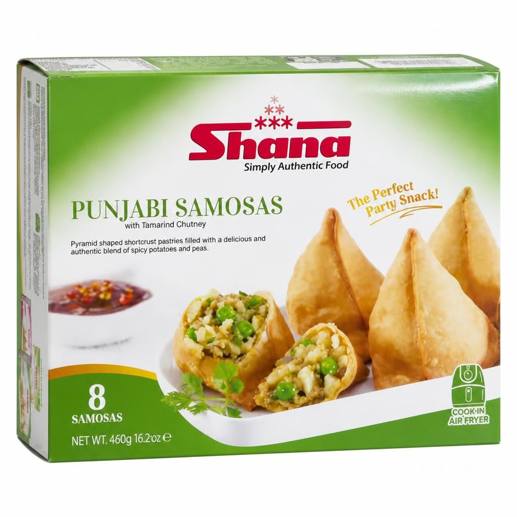 Shana 8 Punjabi Samosas with Tamarind Chutney 460g