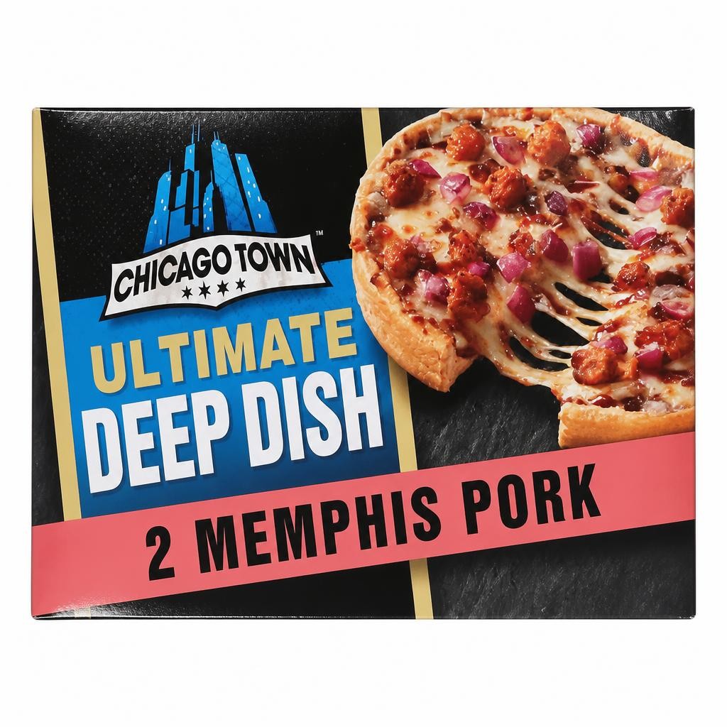 Chicago Town Ultimate Deep Dish Memphis Style BBQ Pork Pizza 2 x 150g (300g)