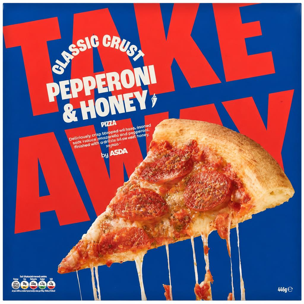 ASDA Take Away Classic Crust Pepperoni & Honey Pizza 444g