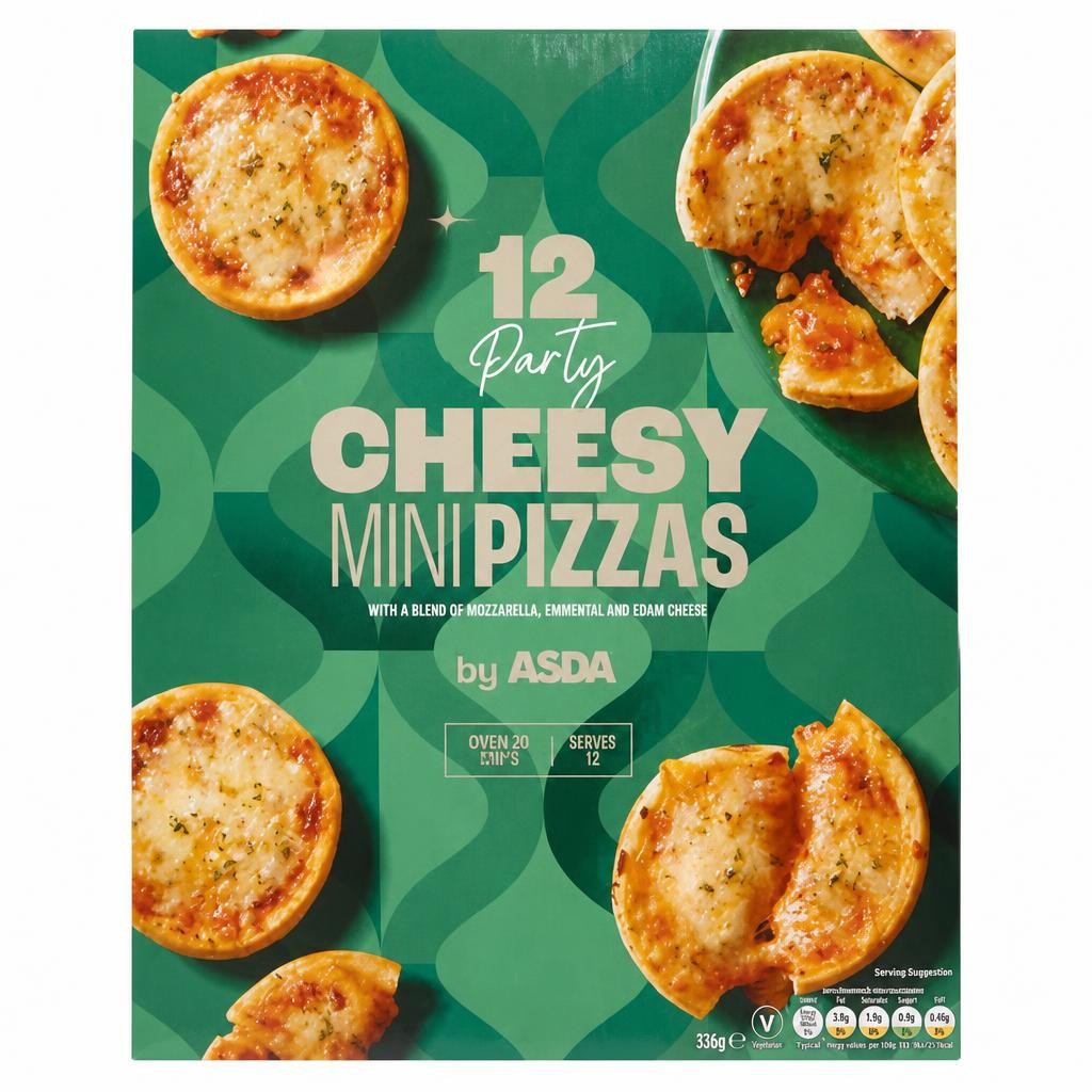 ASDA 12 Party Cheesy Mini Pizzas 336g