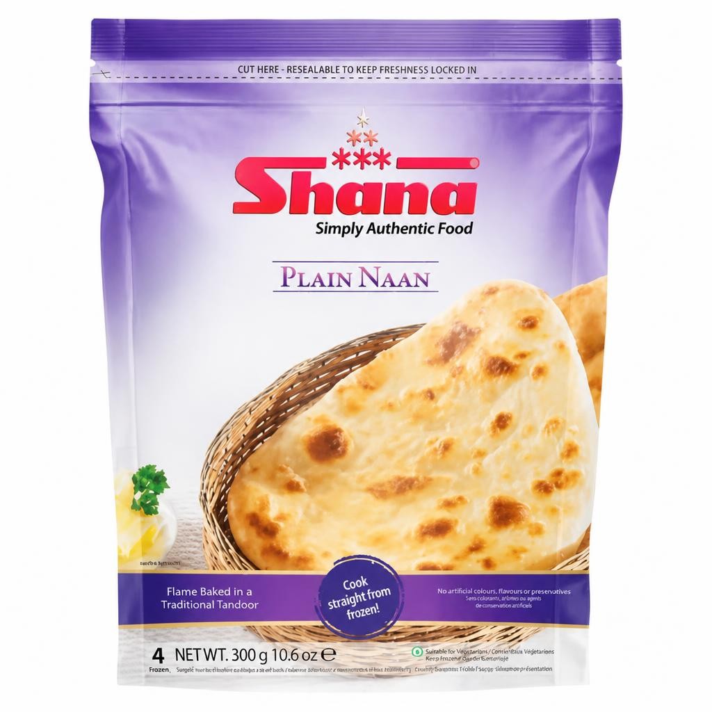 Shana 4 Plain Naan 300g