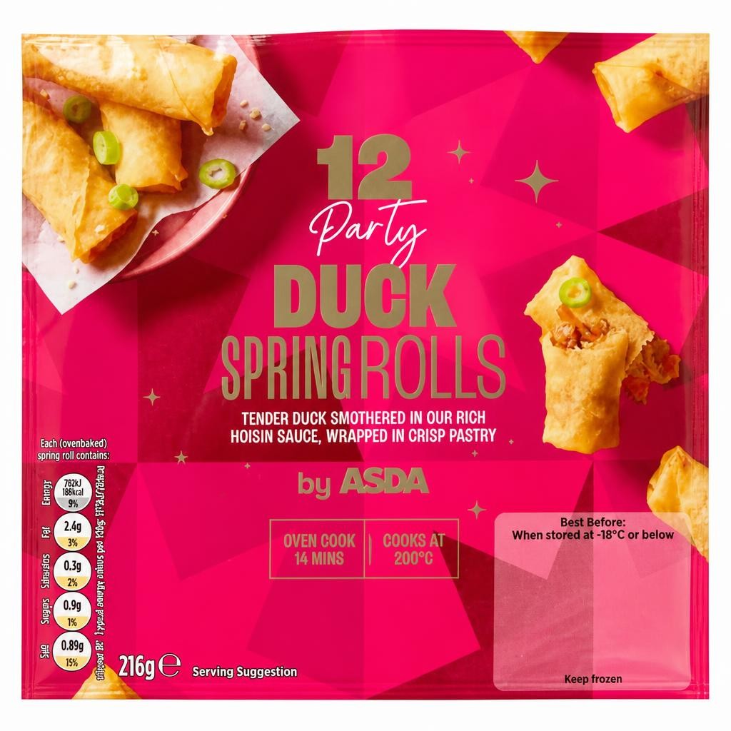 ASDA 12 Party Duck Spring Rolls 216g