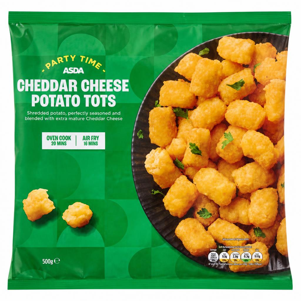 ASDA Cheddar Cheese Potato Tots 500g