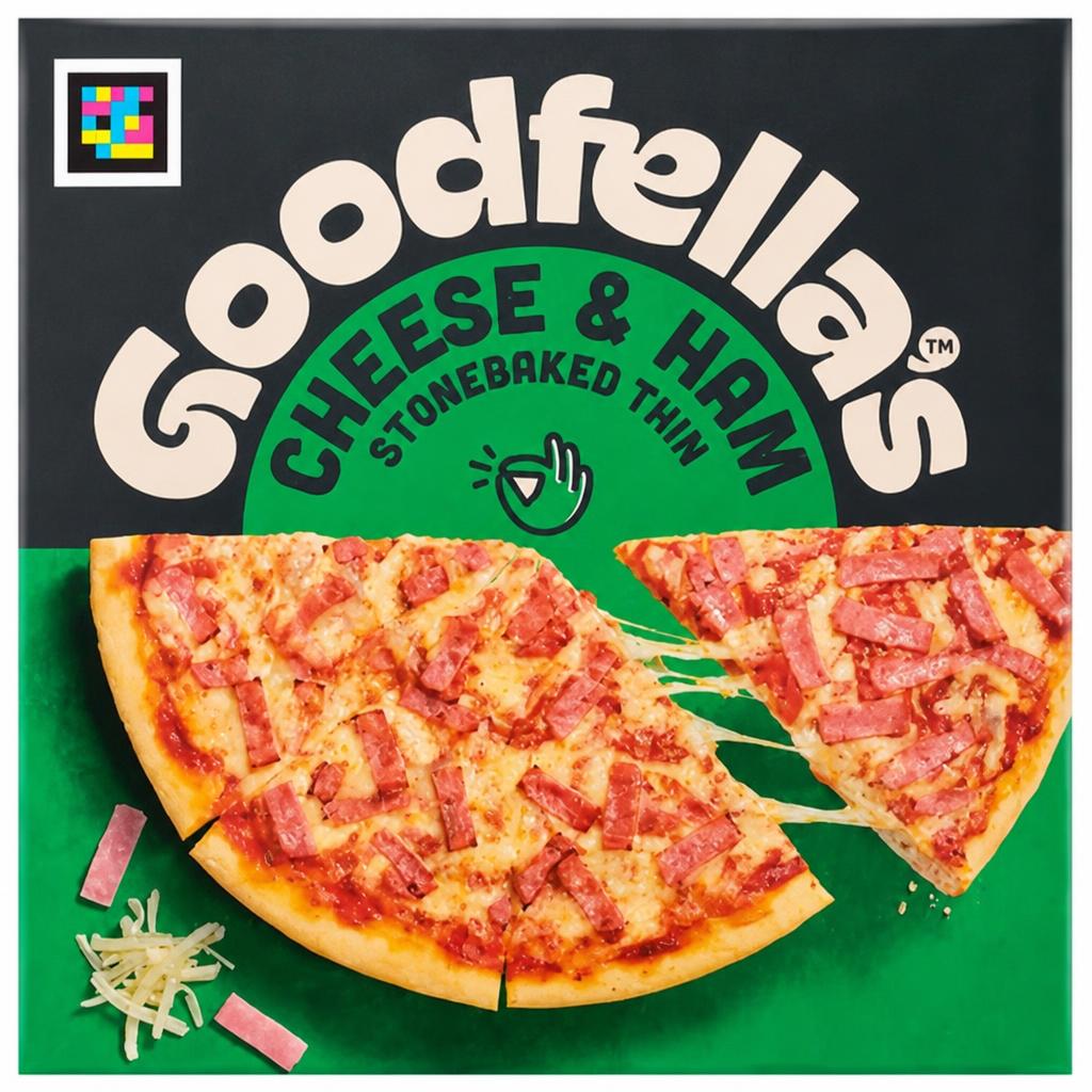 Goodfella's Stonebaked Thin Cheese & Ham Pizza 351g