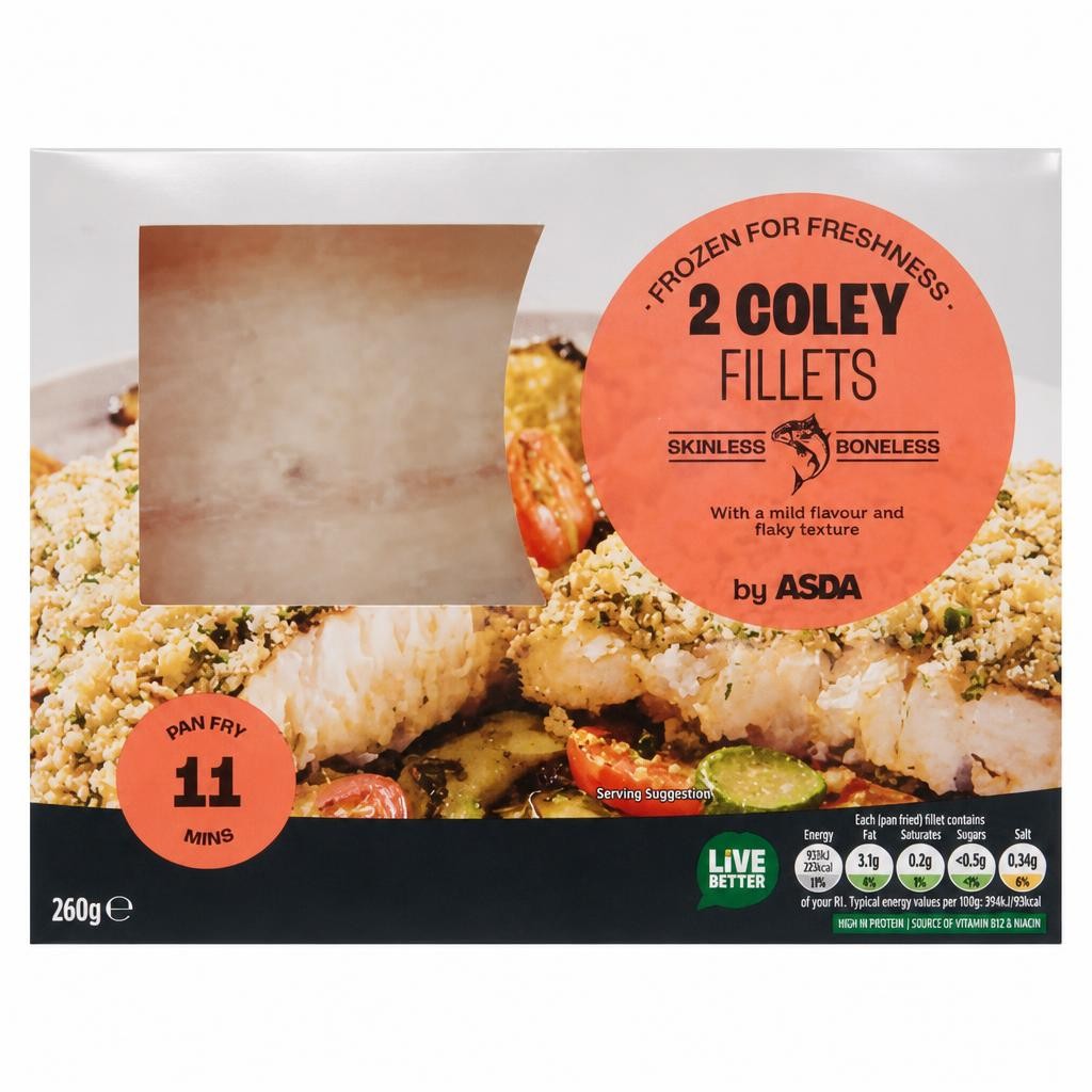ASDA 2 Coley Fillets 260g