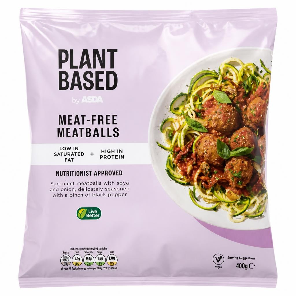 Plant Based by ASDA Plant Based Meat-Free Meatballs 400g